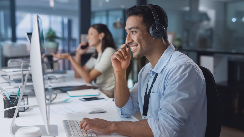 Öffentlich Sektor Callcnter Support per Telefon