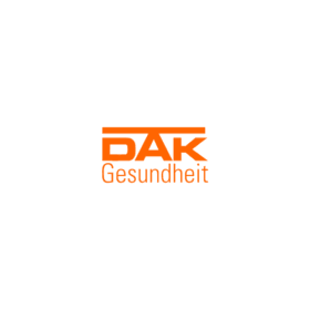 Orange DAK logo on white background